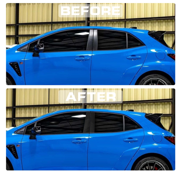CraftC Performance 2019+ Corolla Hatchback/GR Corolla B Pillar Carbon Fiber Trim Front and Rear Door(LH+RH)