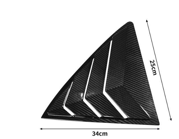 CraftC Performance 2019+ Corolla Hatchback/GR Corolla Carbon Fiber Rear Window Louver(LH+RH) 2 pieces