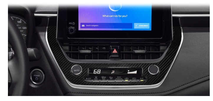 CraftC Performance GR Corolla Carbon Fiber Center Aircon Switch Panel Trim(8 Buttons Trim* Will not fit 10 buttons model)