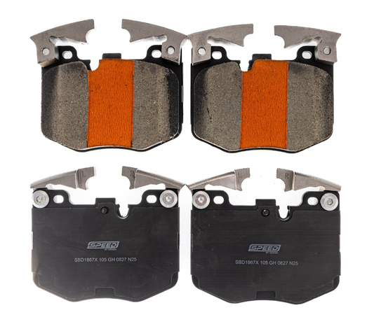 Speed By Design Ceramic Brake Pads For 3.0L Toyota Supra/BMW Z4 Iron Rotors
