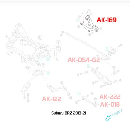 Godspeed Project Adjustable Rear Upper Camber Arms Toyota GR86 ZN8 2022-2025